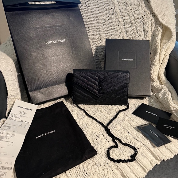 YSL SAINT LAURENT Chain Wallet large - Picture 1 of 6
